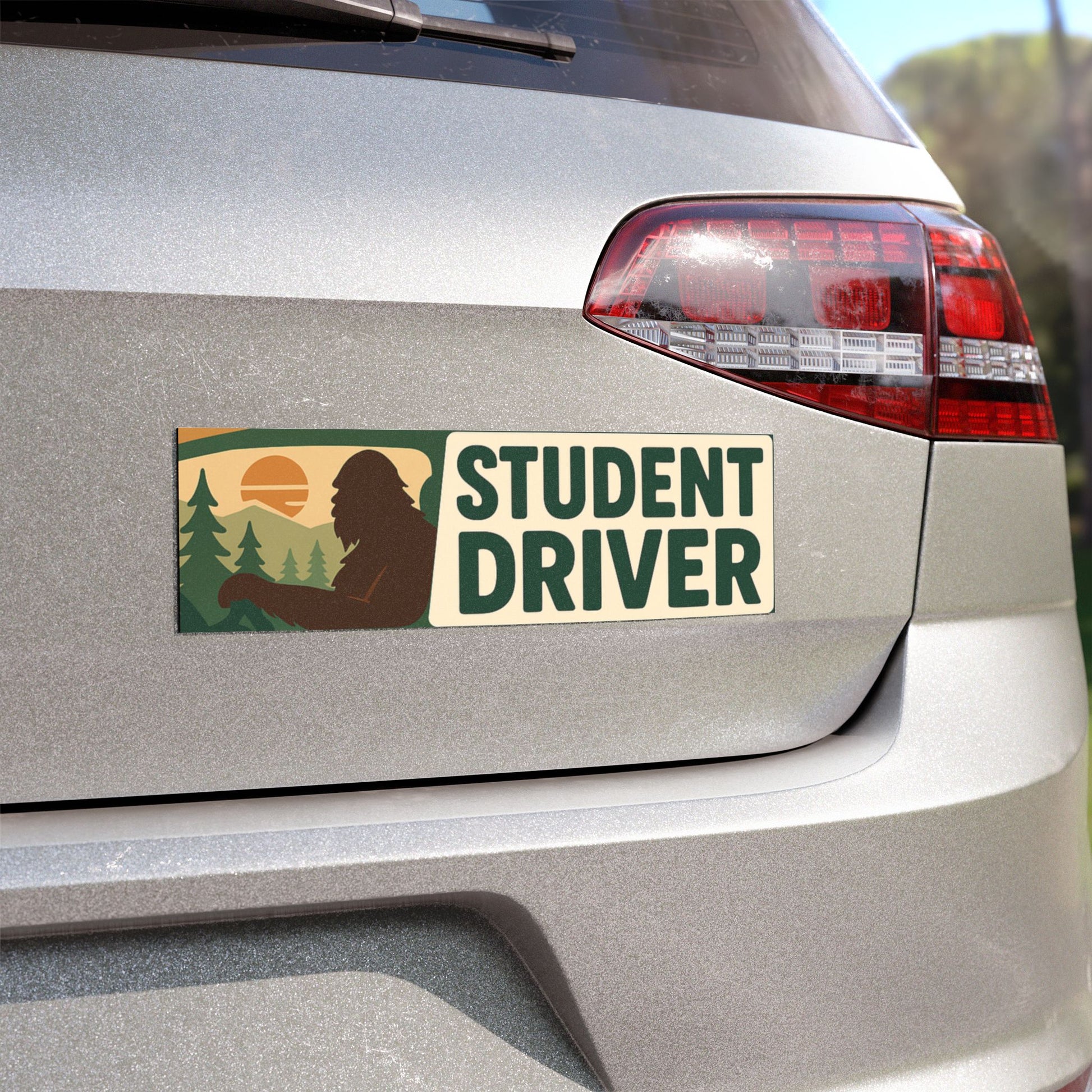Car Magnets - Funny Sasquatch Pacific Northwest Student Driver