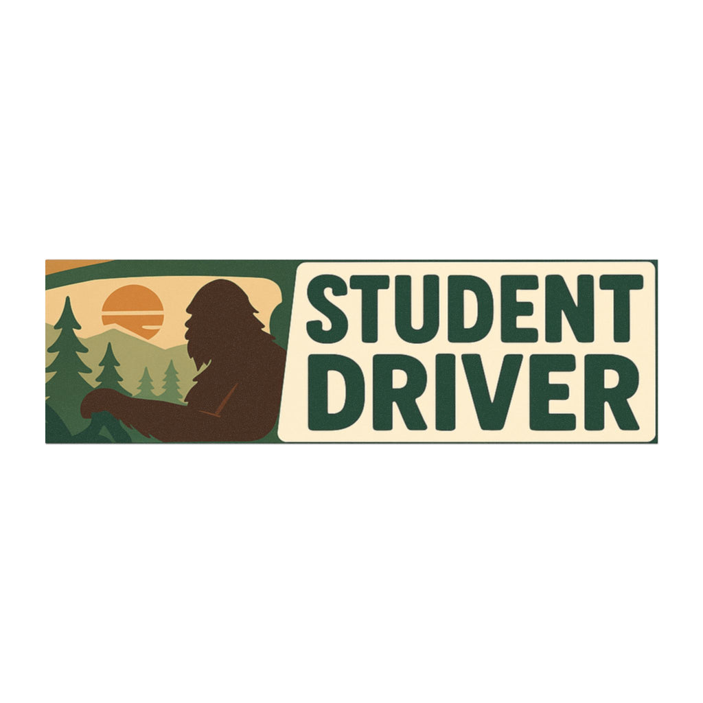 Car Magnets - Funny Sasquatch Pacific Northwest Student Driver